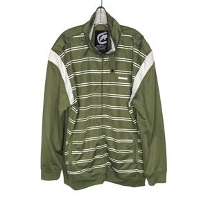 Ecko Unltd Defined By Design Track Striped Green Jacket Men's 2XL‎